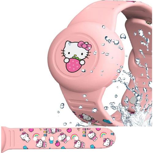 Enfants Étanche Pour Bracelet Airtag: Mignon Dessin Animé Réglable Caché Pour Apple Air Tag Holder, Étui En Silicone Souple Anti-Perte Gps Tracker Strap Pour Tout-Petit (Chat)