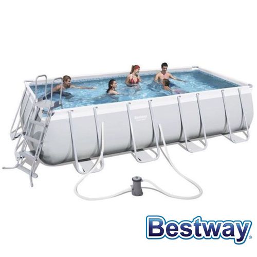 Piscine tubulaire rectangle power steel 4.88 x 2.44 x h.1.22 m - filtre à cartouche