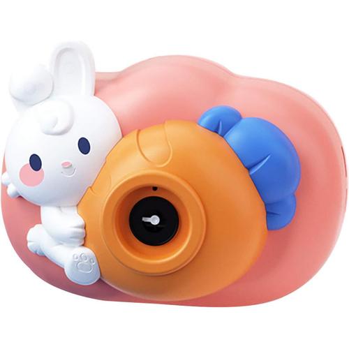 Jouet Exterieur Enfant_15 Lapin Appareil Photo Machine A Bulle Pour Enfant Pistolet À Bulles De Savon Bubble Machine Cadeau Avec Liquide Bulle Canon A Bulle Mariage Rose Gun Eau Jouet Plein Air Filles