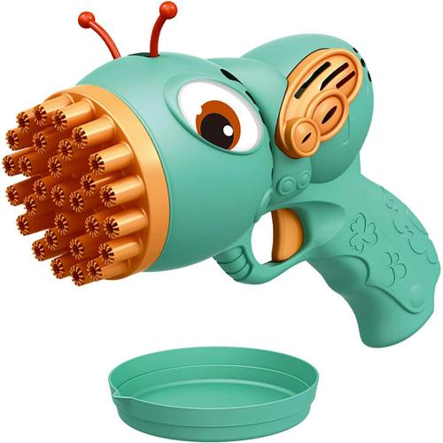 Jouet Exterieur Enfant_11 Abeille Machine À Bulle Pour Enfant Pistolet A Bulles De Savon 29 Trous Bubble Machine Automatique Canon A Bulle Mariage Appareil Cadeau Vert Jardin Plage Jouet Exterieur