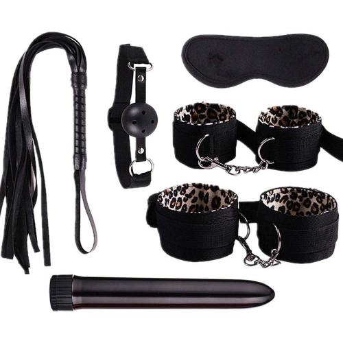 Yellow Leopard Print Yellow Leopard Print Menottes Cuir Attache Lit Sexe Menottes Jouets Pour Adultes Sex Toys Set Sm Bdsms Restrictions Sexuelle Jouets