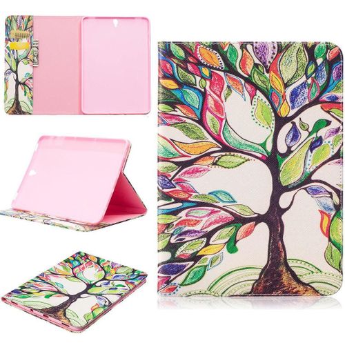 Samsung Galaxy Tab S3 9.7 Coque, Saturcase Beau Motif Pu Cuir Flip Portefeuille Support Porte-Carte Protecteur Coque Housse Étui Pour Samsung Galaxy Tab S3 9.7 Sm-T820 T825 (Bfp-1)