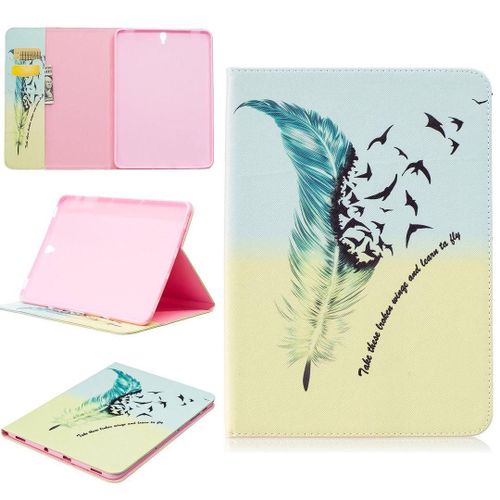 Samsung Galaxy Tab S3 9.7 Coque, Saturcase Beau Motif Pu Cuir Flip Portefeuille Support Porte-Carte Protecteur Coque Housse Étui Pour Samsung Galaxy Tab S3 9.7 Sm-T820 T825 (Bfp-4)