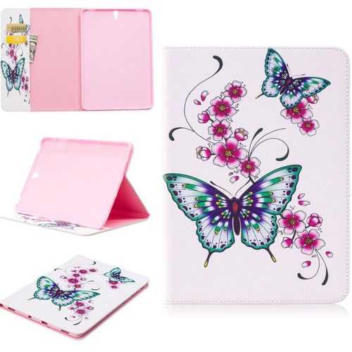 Samsung Galaxy Tab S3 9.7 Coque, Saturcase Beau Motif Pu Cuir Flip Portefeuille Support Porte-Carte Protecteur Coque Housse Étui Pour Samsung Galaxy Tab S3 9.7 Sm-T820 T825 (Bfp-10)