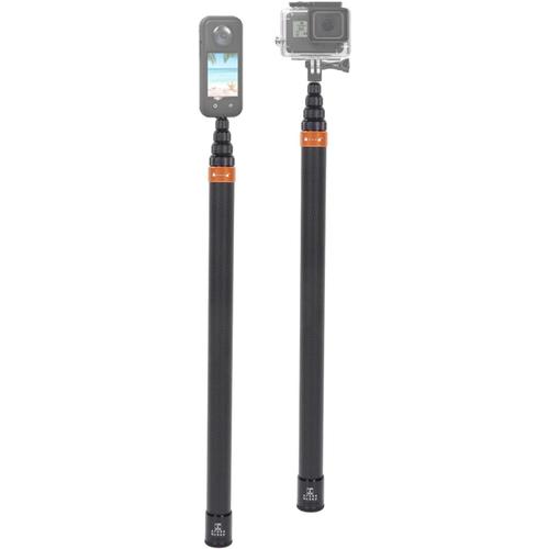 Motion Camera Selfie Stick Pour Insta360 X3 Pour One Rs Pour Go 2 Pour One X2 One R One X, 3m Extensible Spin Twist Léger Bâton En Fibre De Carbone Pour La Photographie (Orange)