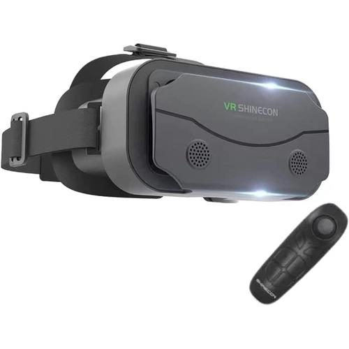 Lunettes de réalité virtuelle pour téléphone portable avec télécommande, protection des yeux 3D, verres HD anti-bleus, casque VR pour iPhone Samsung Android 4,7-7,2 pouces