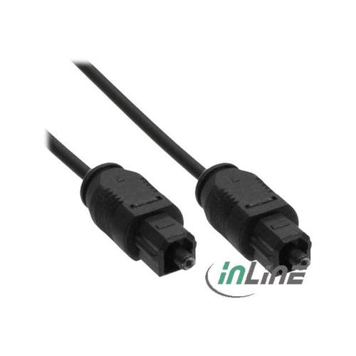 InLine OPTO - Câble audio numérique (optique) - TOSLINK mâle pour TOSLINK mâle - 50 cm - fibre optique - noir