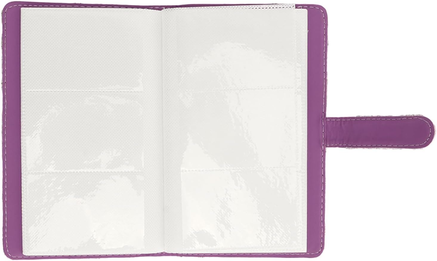 Livre D'album Photo De 3 Pouces, Porte-carte Photo à Motif De Fleurs Violettes, Protection Complète, Album Photo De Grande Capacité, Porte-carte De Visite Transparent Pour Mariage, Fiançailles, Photo