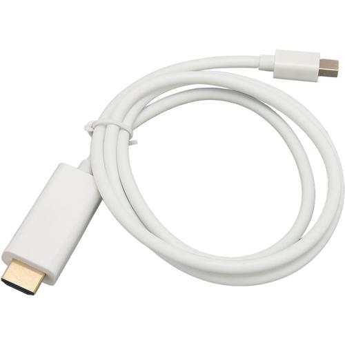 Câble Mini DisplayPort vers HDMI, Câble Professionnel Mini DP vers HDMI pour Moniteur Projecteur Blanc (3m)