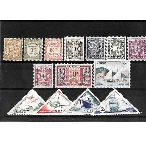 Monaco-Lot De 14 Timbres Taxes Neufs**-Photo Contractuelle