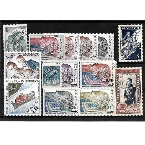 Monaco-Lot De 14 Timbres Aériens Et Preobliteres Neufs**-Photo Contractuelle