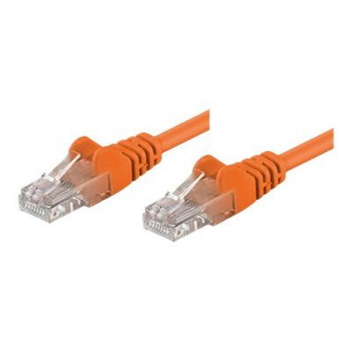 Intellinet - Cordon de raccordement - RJ-45 (M) pour RJ-45 (M) - 1 m - UTP - CAT 5e - moulé, sans crochet - orange