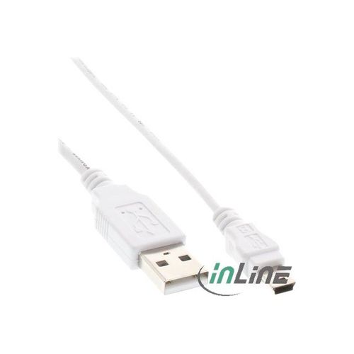 InLine - Câble USB - mini USB type B (M) pour USB (M) - USB 2.0 - 50 cm - blanc
