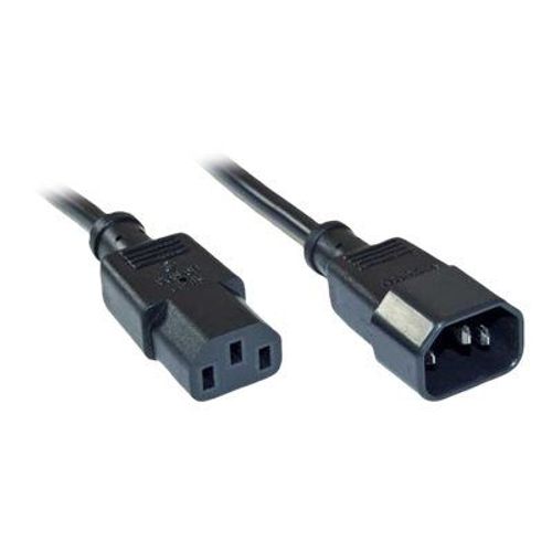 InLine - Rallonge de câble d'alimentation - IEC 60320 C13 pour IEC 60320 C14 - 1.8 m - noir - Etats-Unis