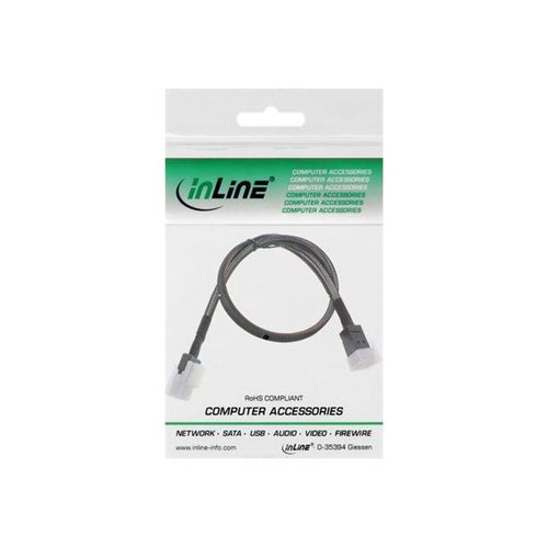 InLine - Câble interne SAS - avec bandes latérales - direct - 4 voies - Disque dur SAS Mini 4x (SFF-8643) pour 4i Mini MultiLane 36 broches - 1 m - noir