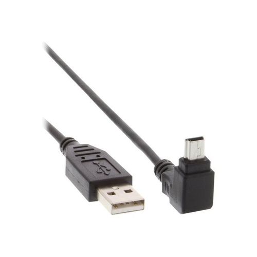 InLine - Câble USB - mini USB type B (M) pour USB (M) - USB 2.0 - 1 m - connecteur à 90° - noir