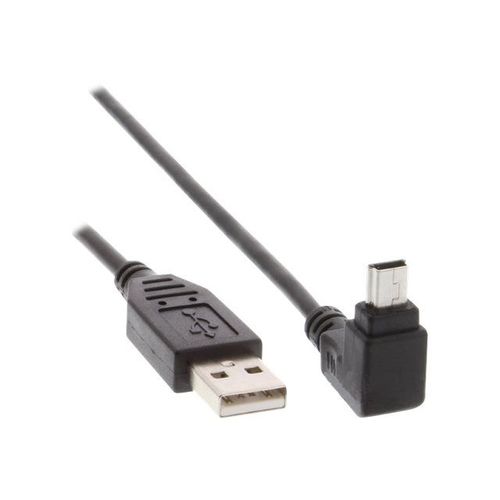 InLine - Câble USB - mini USB type B (M) pour USB (M) - 2 m - connecteur à 90° - noir