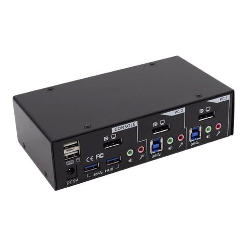 InLine - Commutateur écran-clavier-souris/audio/USB - 2 x KVM / audio / USB - 1 utilisateur local - de bureau