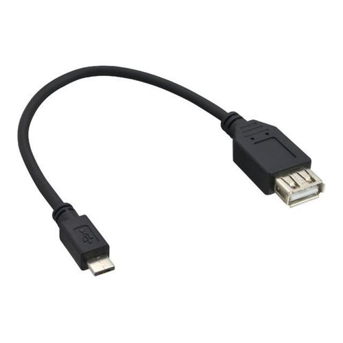InLine - Adaptateur USB - USB (F) pour Micro-USB Type A (M) - USB 2.0 - 15 cm - noir
