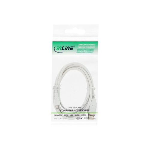 InLine - Câble USB - USB (M) pour Micro-USB de type B (M) - USB 2.0 - 1 m - blanc