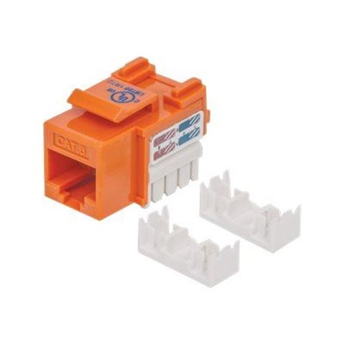 Intellinet Embase CAT6 pour découpe standard, UTP, orange, terminaison à impact - Jack avec fonction de correction keystone - CAT 6 - UTP - RJ-45 - orange