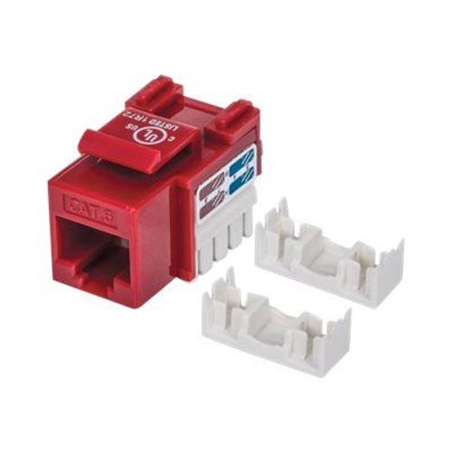 Intellinet Embase CAT6 pour découpe standard, UTP, rouge, terminaison à impact - Jack avec fonction de correction keystone - CAT 6 - UTP - RJ-45 - rouge