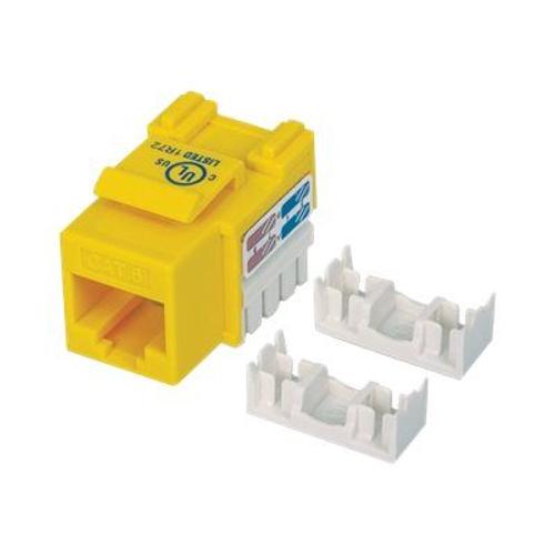 Intellinet Embase CAT6 pour découpe standard, UTP, jaune, terminaison à impact - Jack avec fonction de correction keystone - CAT 6 - UTP - RJ-45 - jaune