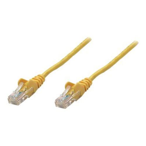 Intellinet Network Patch Cable, Cat6, 1.5m, Yellow, Copper, S/FTP, LSOH / LSZH, PVC, RJ45, Gold Plated Contacts, Snagless, Booted, Lifetime Warranty, Polybag - Cordon de raccordement - RJ-45 (M)...