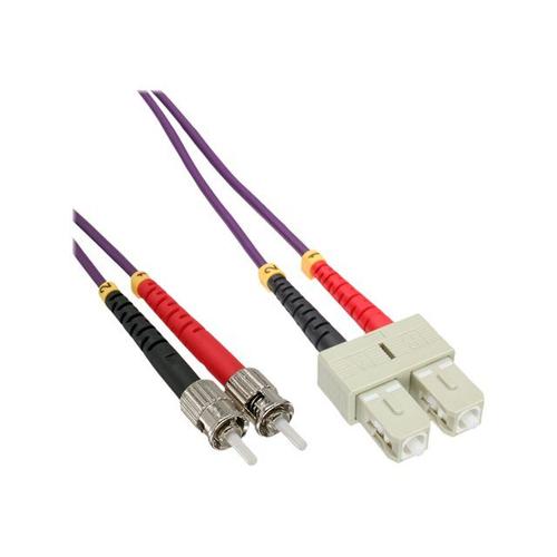 InLine - Câble réseau - SC multi-mode (P) pour ST multi-mode (P) - 25 m - fibre optique - 50 / 125 microns - OM4 - sans halogène - violet