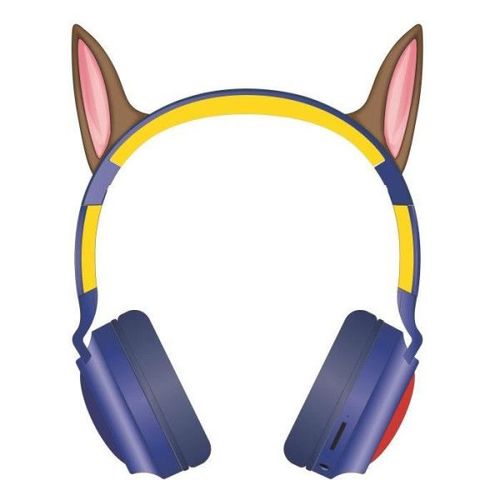 Casque Lum. Pliable Bluetooth Et Filaire Avec Un Design 3d Des Oreilles De Chase De La Pat' Patroulle Avec Limitation Du Volume