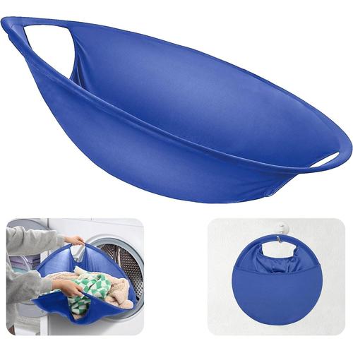 1 Pcs Panier à Linge Pliable, Panier à Linge Pop-up, Panier Pliable de 26 Pouces, Sac à Linge Compact et Pratique, Grand Panier à Linge pour Sèche-Linge, Portable et Facile à Ranger (Bleu)