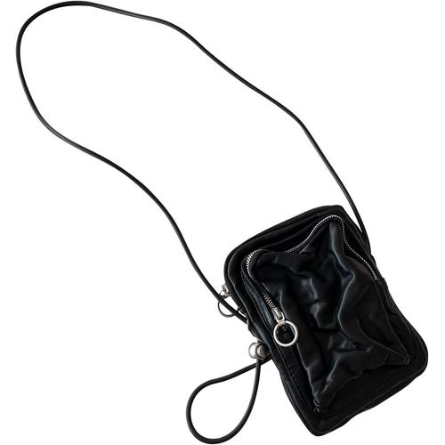 Petit Sac à Bandoulière Pour Téléphone Portable Porte-Monnaie pour Femmes En Cuir Souple PU Mini Pochette Organisateur Légère Sac à Bandoulière de Voyage avec Sangle Fine Réglable (Noir)