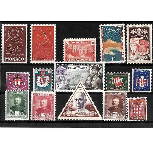 Monaco-Lot De 15 Timbres Neufs**-Photos Contractuelles