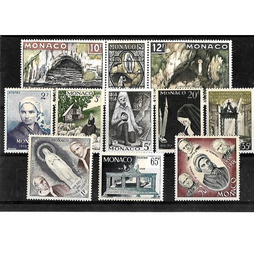 Monaco-Lot De 11 Timbres Neufs**-Photos Contractuelles
