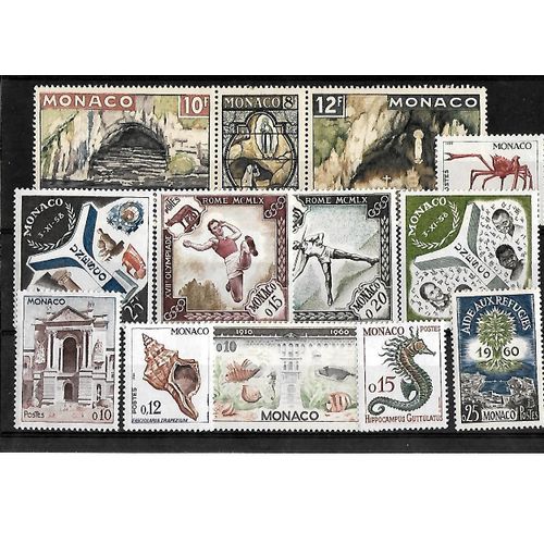 Monaco-Lot De 12 Timbres Neufs**-Photos Contractuelles