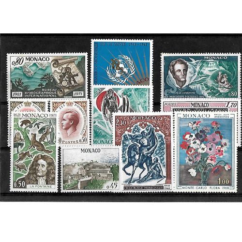Monaco-Lot De 11 Timbres Neufs**-Photos Contractuelles