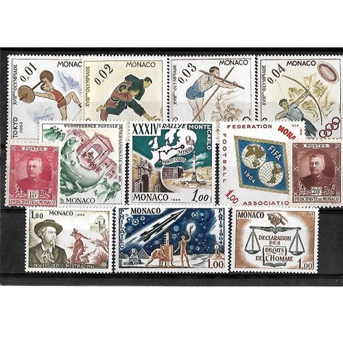 Monaco-Lot De 12 Timbres Neufs**-Photos Contractuelles