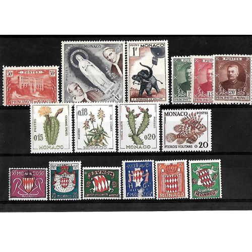 Monaco-Lot De 16 Timbres Neufs**-Photos Contractuelles