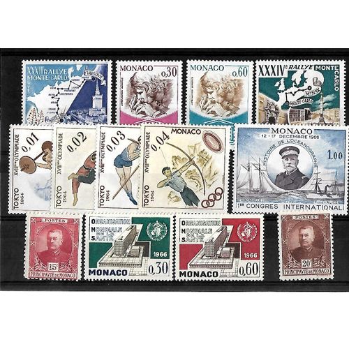 Monaco-Lot De 13 Timbres Neufs**-Photos Contractuelles