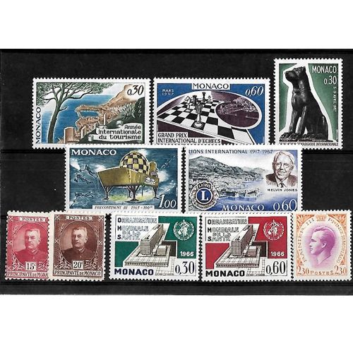 Monaco-Lot De 10 Timbres Neufs**-Photos Contractuelles