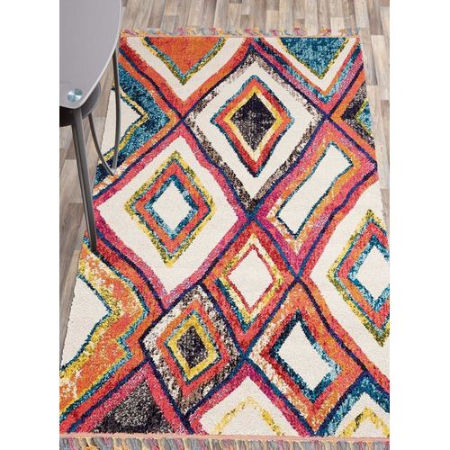 Tapis Berbère 80x150 Tissé Motif Ethnic Lyn5 Ourika Violet