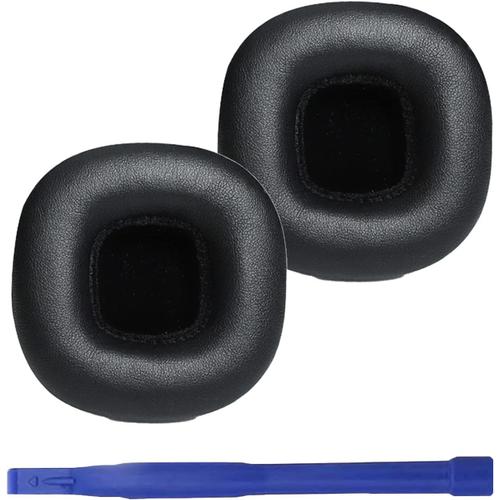 MID ANC Coussinets d'oreille en cuir protéiné pour écouteurs de rechange compatibles avec les écouteurs Bluetooth Marshall MID ANC (noir)