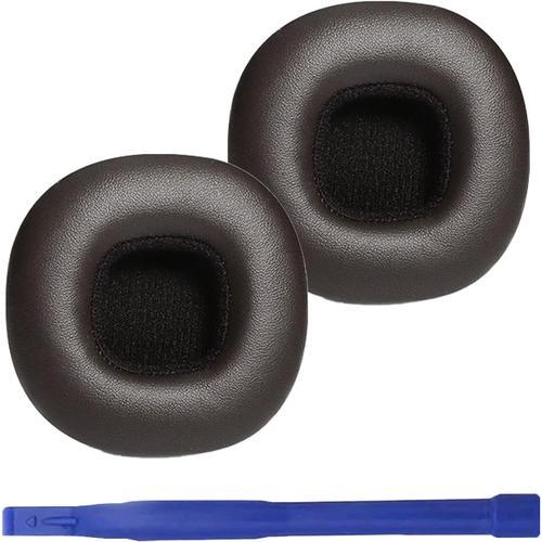 MID ANC Coussinets d'oreille en cuir protéiné pour casque de rechange compatibles avec les écouteurs Bluetooth Marshall MID ANC (marron)