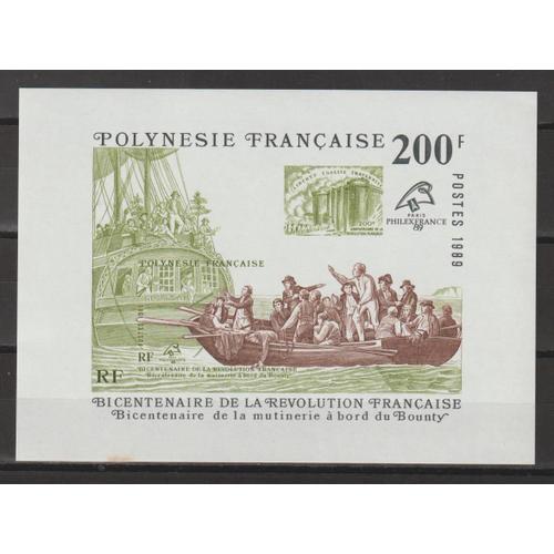 Polynésie Française (Océanie), 1989, Blocs Et Feuillets, Bicentenaire De La Révolution Française, Bloc N°15, Neuf.