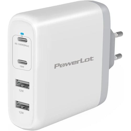 100w Usb C Chargeur Gan Pro 4 Ports, Pd 3.0 Chargeur Rapide Pour Macbook Pro 13/14/16, Dell Xps, Surface, Hp, Portables, Ipad, Iphone 13 Pro Max, Galaxy S22 Ultra, Airpods, Etc
