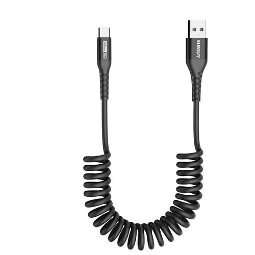 Câble Spiralé Usb C, Usb A Vers Usb C, 1,8 M, Charge Rapide, Android, Voiture, Câble De Données Usb Type C, Pour Iphone 15 Plus Pro Max, Galaxy S24 S23 S22 S10 S9 S8 S7, Mi9/8