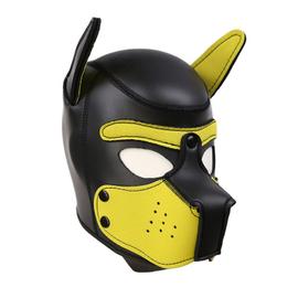 Cagoule en Latex souple unisexe pour chien et chiot, masque