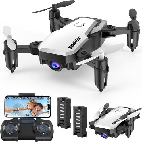 X300c Mini Drone Avec Caméra 720p Hd Fpv,Quadricoptère Rc Pliable, Maintien D'altitude, Retournement 3d, Mode Sans Tête, Contrôle De Gravité Et 2 Batteries, Cadeaux Pour Enfants, Adultes, Blanc-Générique