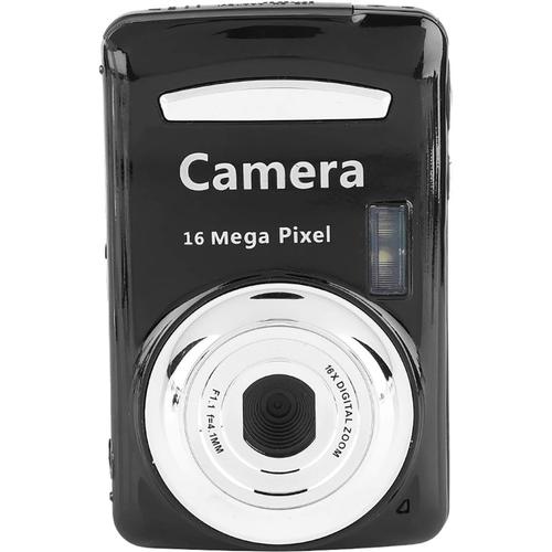 Caméra vidéo numérique, Petit caméscope 16MP 720P 30FPS, caméra numérique HD avec Zoom 4X, Portable et légère, pour la Maison et Les Voyages (Noir)