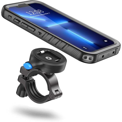 Support Iphone 13 Velo Moto Etanche - ¿Anti Vibration- Rotatif¿ Metal Suport Telephone Vélo Route/Vtt/Scooter/Trotinette/Guidon/Bicyclette Sportive Avec Écran Tactile Pluie Bike Holder